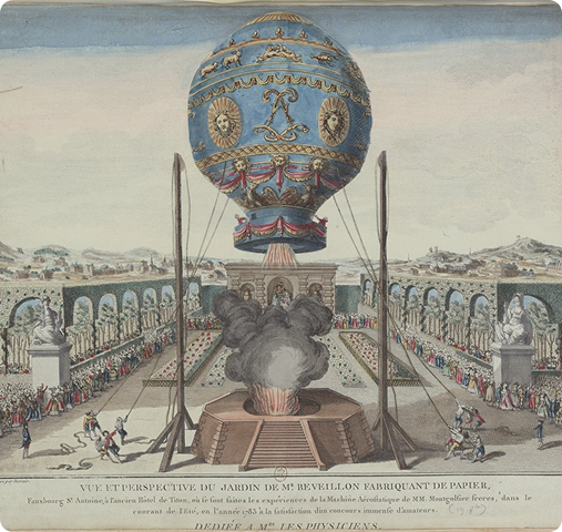 «Полет воздушного шара братьев Монгольфье», 1783 год / Wikimedia Commons